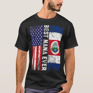 Beste Nana-je-Muttertag Costa Rica US-Flagge T-Shirt