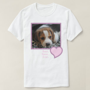 Beste Nana je rosa Text Pet Hund Foto T - Shirt