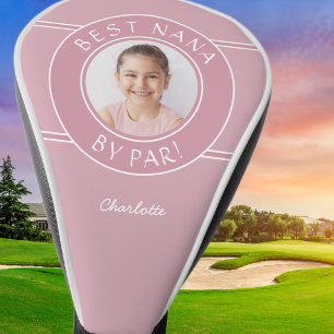 Beste Nana Von Par Oma Foto Benutzerdefiniert Rosa Golf Headcover