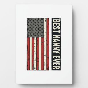 Beste Nanny Aller Patrioten Vintage-Flagge-Shirt-D Fotoplatte