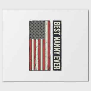 Beste Nanny Aller Patrioten Vintage-Flagge-Shirt-D Geschenkpapier