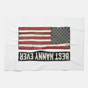 Beste Nanny Aller Patrioten Vintage-Flagge-Shirt-D Geschirrtuch