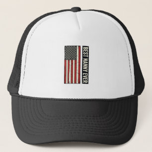 Beste Nanny Aller Patrioten Vintage-Flagge-Shirt-D Truckerkappe