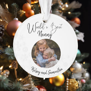 Beste Nanny Großmutter der Welt Foto-Anpassung Ornament