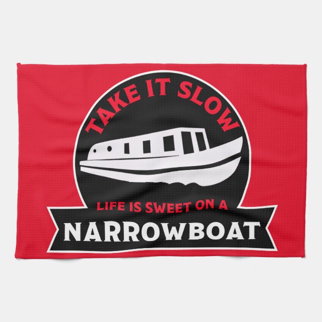 Beste Narrowboter | British Canal Boote | Barriere Geschirrtuch (Horizontal)