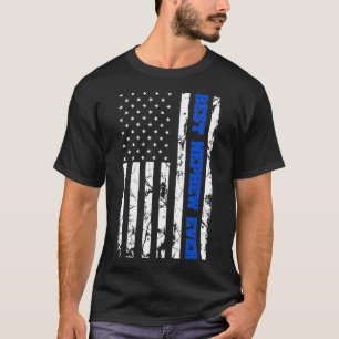 Beste Nephew-Familie je US-Vintage Flaggenfamilie T-Shirt
