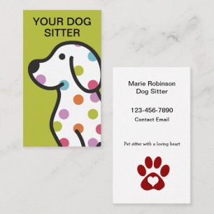Beste neue Hundebetreuer Kontakt Geschäftskarten Visitenkarte