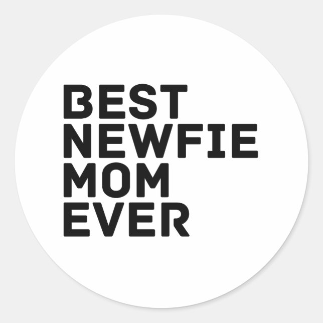 Beste Newfie-Mama je - Neufundland-Hund Runder Aufkleber (Vorderseite)