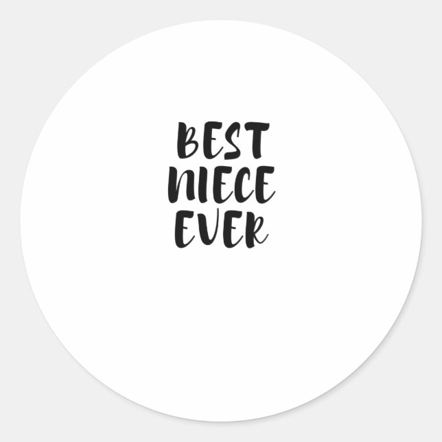 Beste Nichte Runder Aufkleber (Vorderseite)
