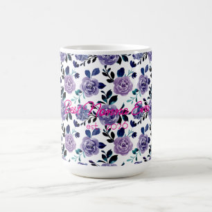 Beste Nonna Muttertag Helles Blumenmuster Kaffeetasse