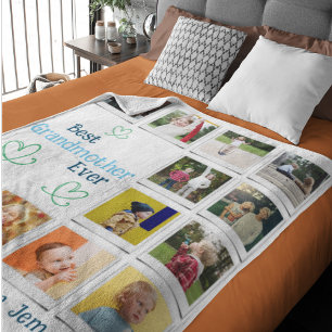 Beste Oma Aller Familie Foto-Collage Fleecedecke