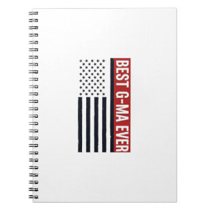 Beste Oma Aller Patrioten-Flagge Vektor Design_1 Notizblock