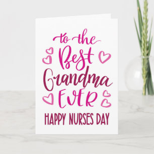 Beste Oma Aller Tantenpflegetag-Typografie in Rosa Karte