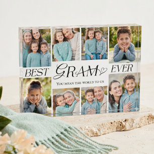 Beste Oma Aller Zeiten Herz Familienfoto-Collage A Fotoblock