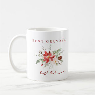 Beste Oma Aller Zeiten Poinsettia Florales Weihnac Kaffeetasse