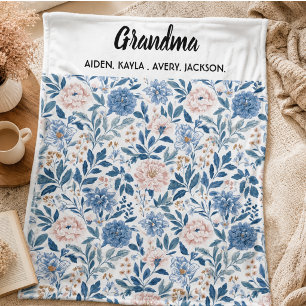 Beste Oma-Blume Aller Zeiten Frohen Großelternta Fleecedecke
