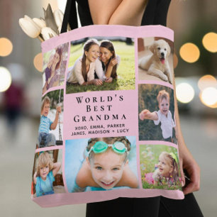 Beste Oma der Welt 8 Foto-Collage Pink