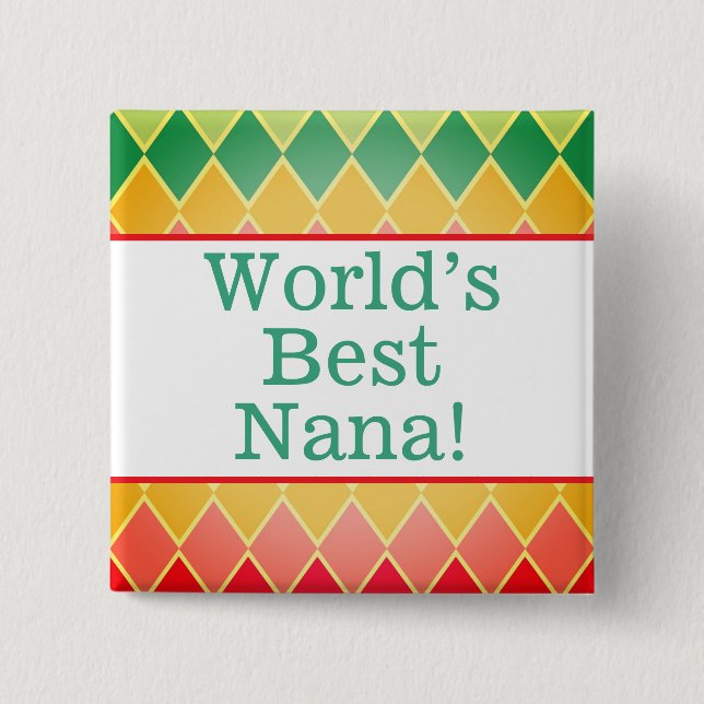 Beste Oma der Welt Pin Button (Vorderseite)