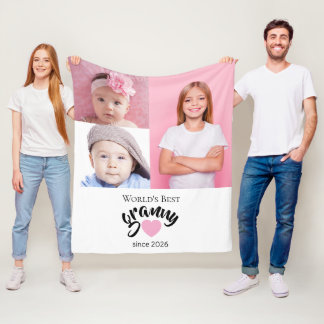 Beste Oma der Welt seit Jahr 3 Foto Cute Fleecedecke