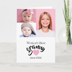 Beste Oma der Welt seit Jahr 3 Foto Cute Karte