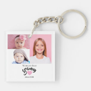 Beste Oma der Welt seit Jahr 3 Foto Cute Schlüsselanhänger