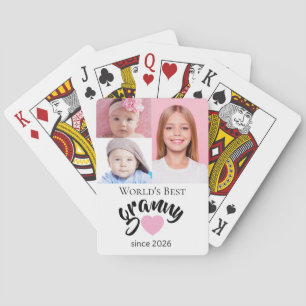 Beste Oma der Welt seit Jahr 3 Foto Cute Spielkarten