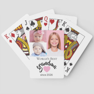 Beste Oma der Welt seit Jahr 3 Foto Cute  Spielkarten