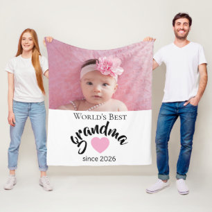 Beste Oma der Welt seit Jahr Foto Cute Fleecedecke