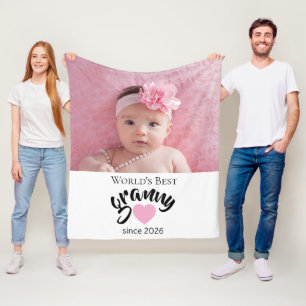 Beste Oma der Welt seit Jahr Foto Cute Fleecedecke