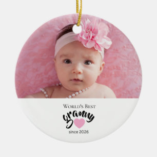 Beste Oma der Welt seit Jahr Foto Cute Keramik Ornament