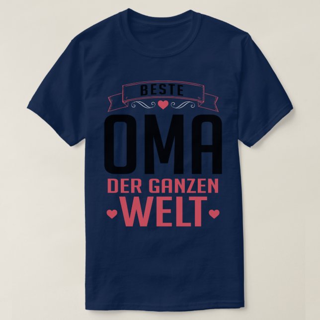 Beste oma der welt T-Shirt (Design vorne)