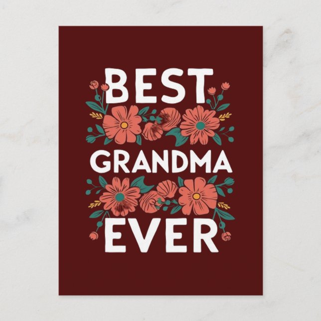 Beste Oma ever Postkarte (Vorderseite)