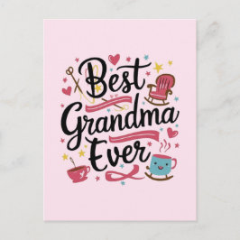 Beste Oma ever Postkarte