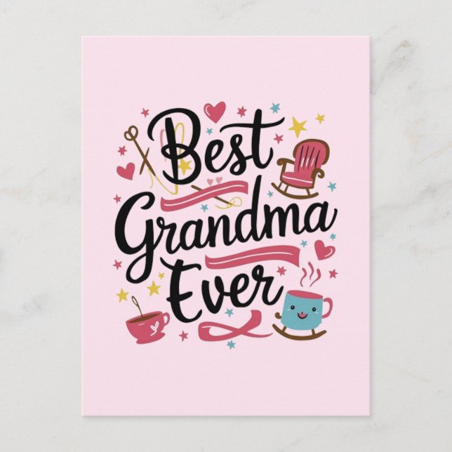 Beste Oma ever Postkarte (Vorderseite)