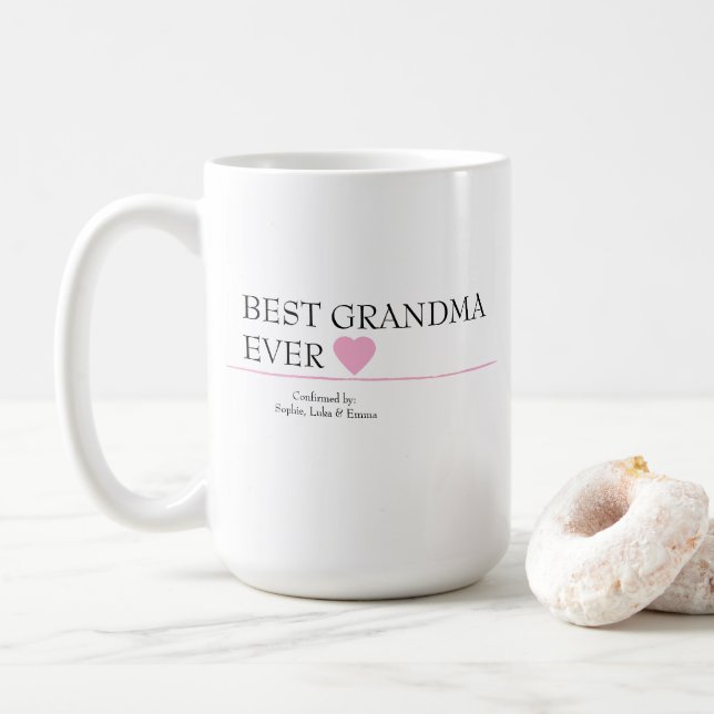 Beste Oma-Ever-Tasse - von Großkindern bestätigt Kaffeetasse (Mit Donut)