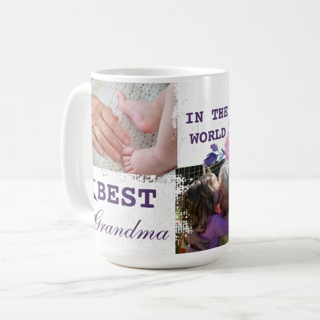 Beste Oma-Foto-Collage Kaffeetasse (Vorderseite Links)