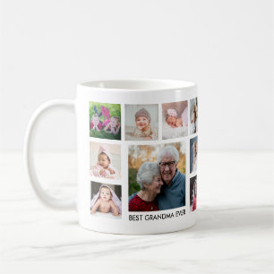 Beste Oma je 18-Familie Foto Collage Kaffeetasse