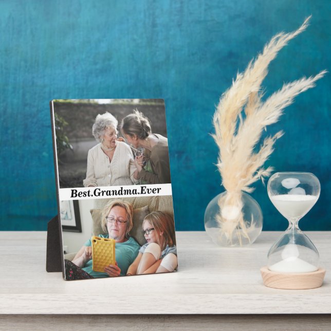 Beste Oma je 2 FotoCollage Fotoplatte (Seite)
