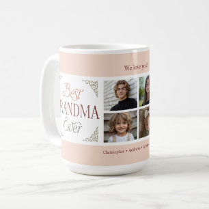 Beste Oma je 4 FotoCollage Kaffeetasse