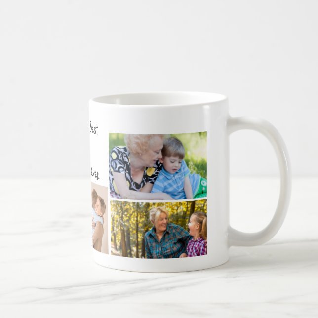 Beste Oma je 5 FotoCollage niedlich Kaffeetasse (Rechts)