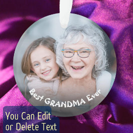 Beste Oma je benutzerdefinierten Foto Personalisie Ornament