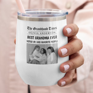 Beste Oma je Custom Foto Newspaper Headline