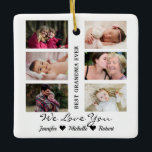 Beste Oma je Custom Fotos Großkinder Name Keramikornament<br><div class="desc">Dieses Ornament hat eine einfache Collage Vorlage,  wo Sie Ihre 6 Lieblings-Großmutter und Enkel-Bilder hochladen können. Dies ist das ideale Geschenk,  um Ihre Liebe für Ihre Oma zu zeigen. Sie können zu Weihnachten und zu jeder anderen Gelegenheit Geschenke,  um Ihre Liebe zu Ihrem Nana ausdrücken.</div>