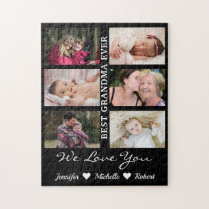 Beste Oma je Custom Fotos Großkinder Name Puzzle
