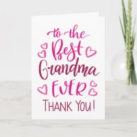 Beste Oma je Danke, Typografie in Pink