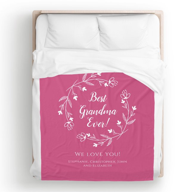 Beste Oma je Familie Sake Großkinder Pink Fleecedecke (Best Grandma Ever Family Keepsake Grandkids Pink Fleece Blanket)