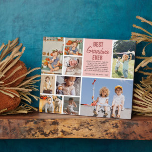 Beste Oma je   Farbblockfoto-Collage Fotoplatte