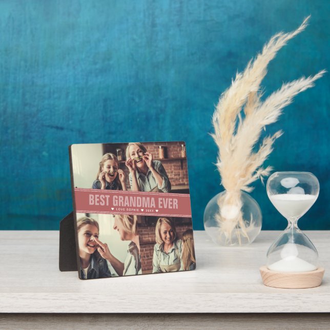 Beste Oma je | Farbblockfoto-Collage Fotoplatte (InSitu)