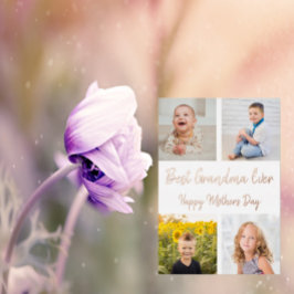 Beste Oma je Foto Collage Muttertagskarte Folieneinladung