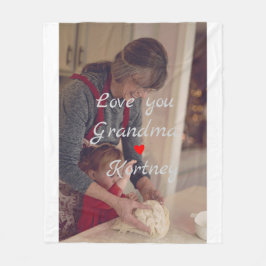 Beste Oma je Foto Collage wir Liebe Sie nennen Fleecedecke